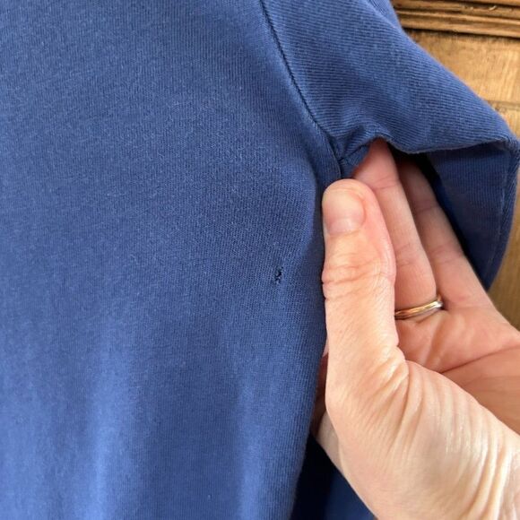 Vineyard Vines Shirt XS Navy Flags Men’s Long Sleeve Collar Prep Nautical - Flaw - Picture 11 of 13